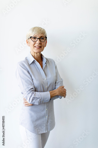 Mature businesswoman with a...