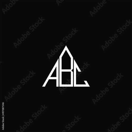ABC letter logo vector design on black color background. abc monogram