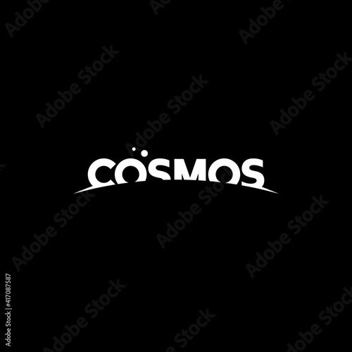 Cosmos text, creative logo design.