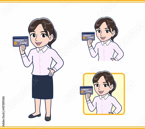 ピンクのYシャツを着た女性