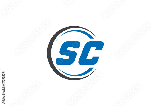 Initial Monogram Letter S C Logo Design Vector Template. S C Letter Logo Design © BakiBullah