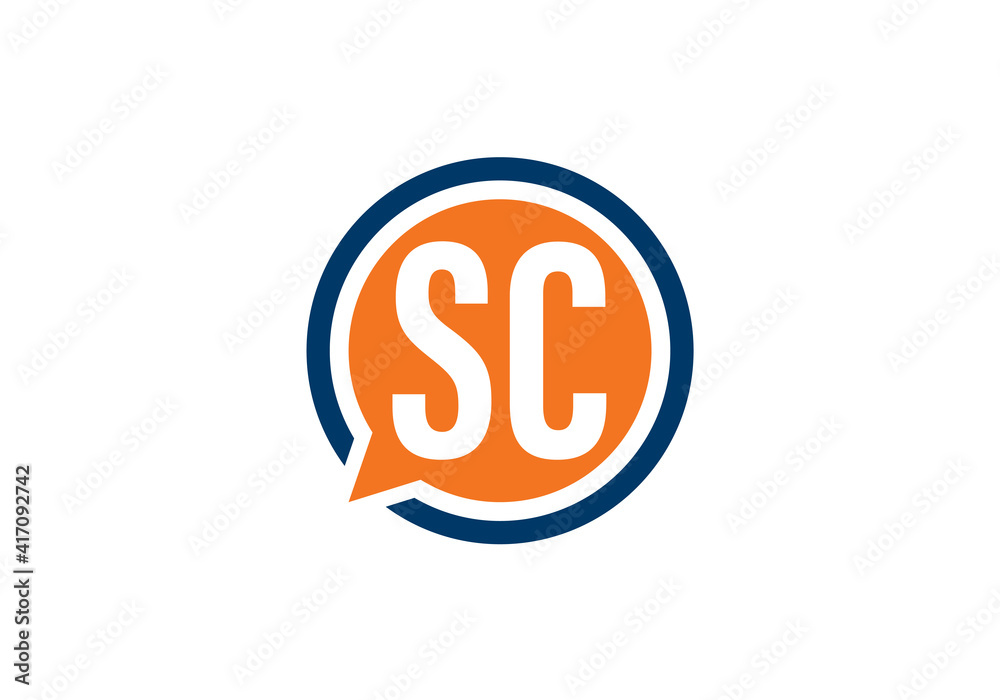 Initial Monogram Letter S C Logo Design Vector Template. S C Letter Logo Design Initial Monogram Letter S C Logo Design Vector Template. S C Letter Logo Design