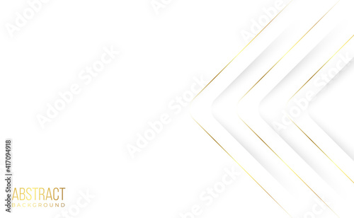 Modern white and golden minimal business abstract background with geometry shapes and gradient