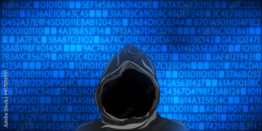 Hacker Code Hexadécimal Bleu Stock Illustration | Adobe Stock