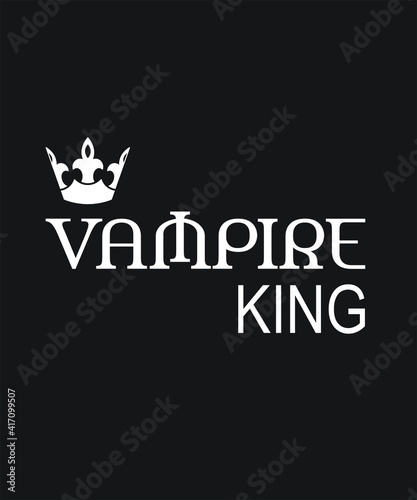 Vampire king Halloween scary graphic design vector for t-shirt. tees, Halloween party, festival, brand, company, business, work, fun, gifts, website in a high resolution editable printable file.