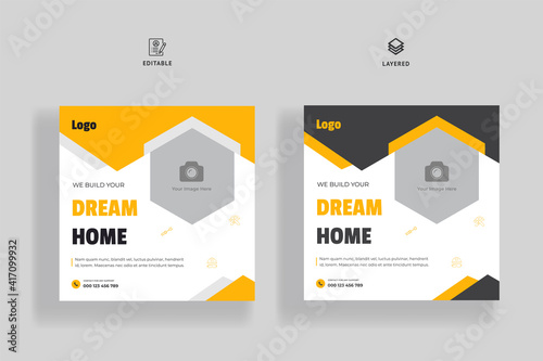 Construction and renovation business banner template