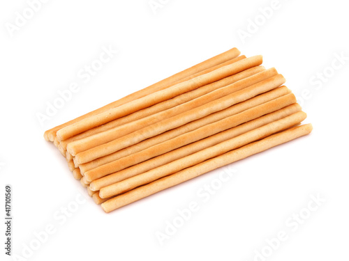 Breadsticks or grissini isolated on white 