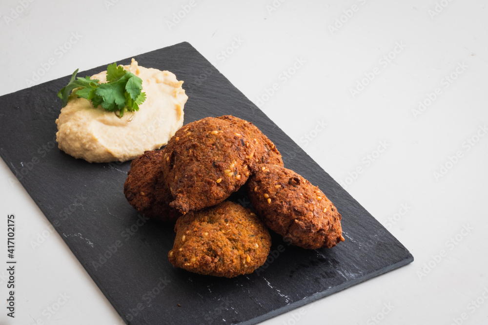Falafel with Hummus, homemade hummus dip, chickpea recipe Falafel with Hummus, homemade hummus dip, chickpea recipe