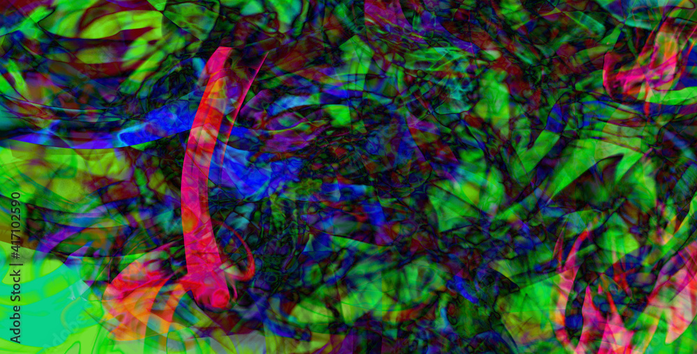 Obraz premium abstract fractal colorful grunge image illustration paint background bg texture wallpaper art frame sample board blank material