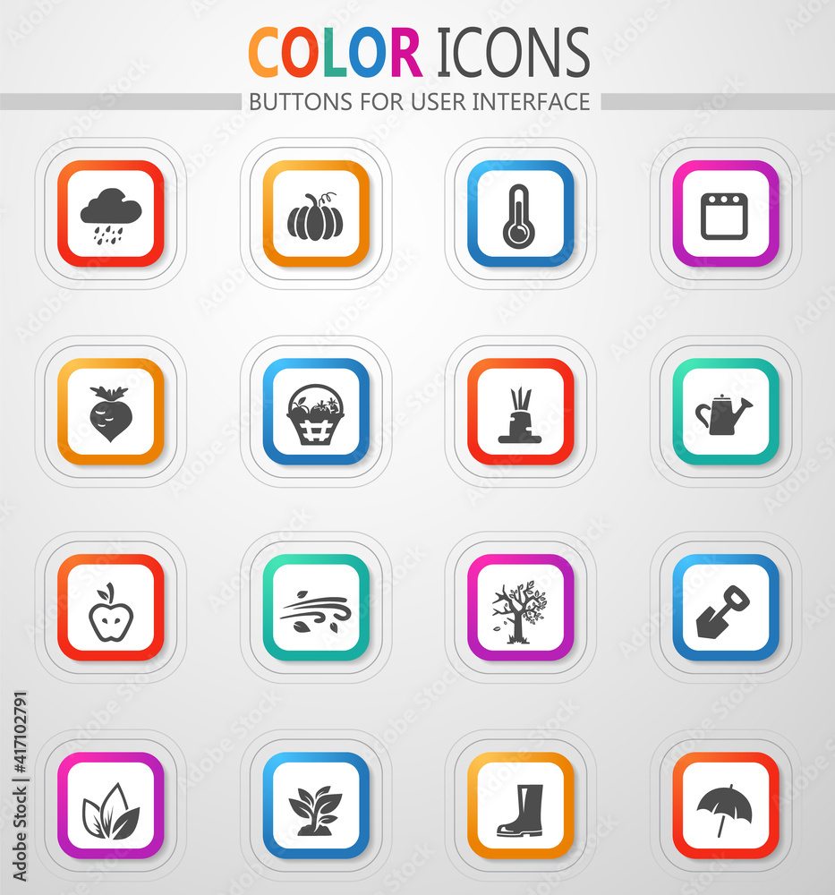 Autumn icon set Autumn icon set