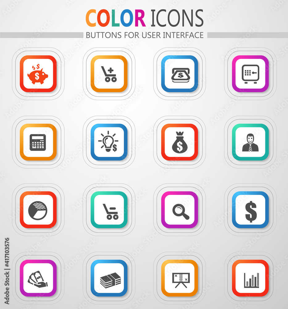 Business and commerce icon set Business and commerce icon set