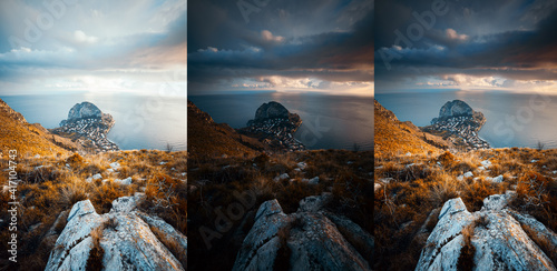 Papier peint Three photos with different exposures of combined to HDR.