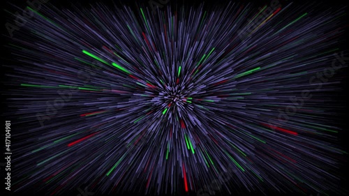 the cosmic stream of stars in space. Quantum leap in space