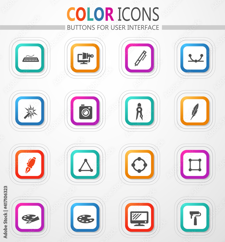 Design tools icon set Design tools icon set