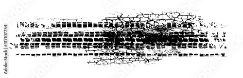 Automobile tire track