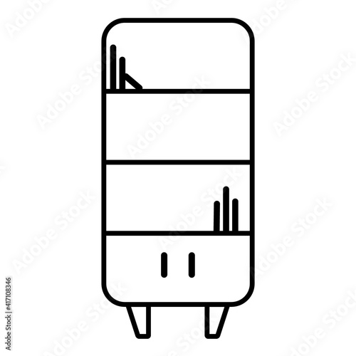 icon of cupboard furniture set vector black line
