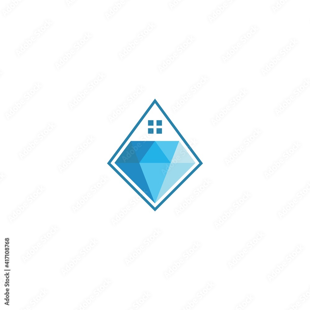Real estate, diamond house. Vector logo icon template Real estate, diamond house. Vector logo icon template