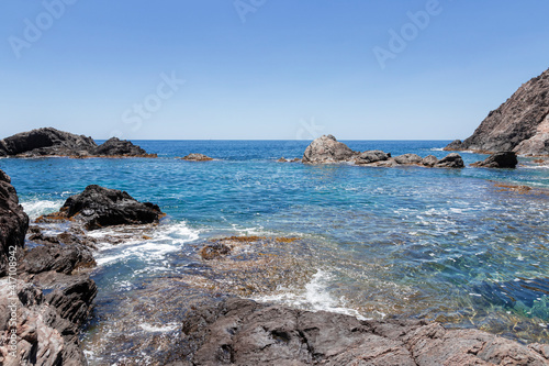 coast of cap of creus in the north of spain in mediterranean sea near cadaques in girona