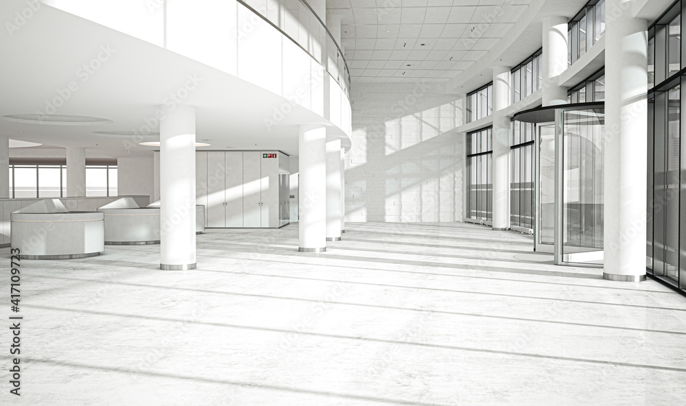 Fototapeta premium Eingangsbereich/ Foyer eines Gebäudes (3d rendering)