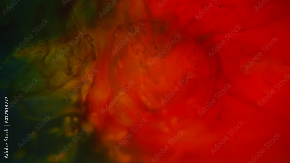 Video de macro de fluidos de colores