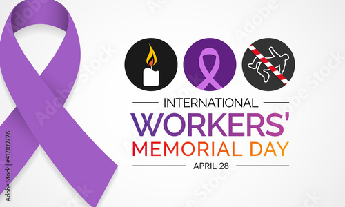 Vector illustration on the theme of International workers memorial day observed each year on April 28th across the globe.
