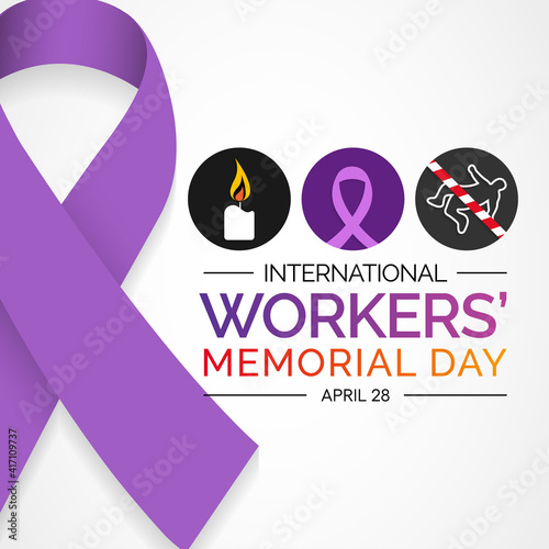 Vector illustration on the theme of International workers memorial day observed each year on April 28th across the globe.