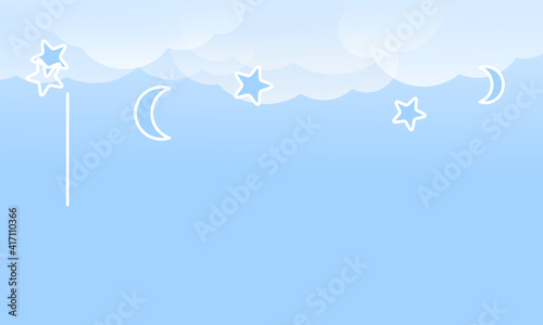 blue sky and stars background