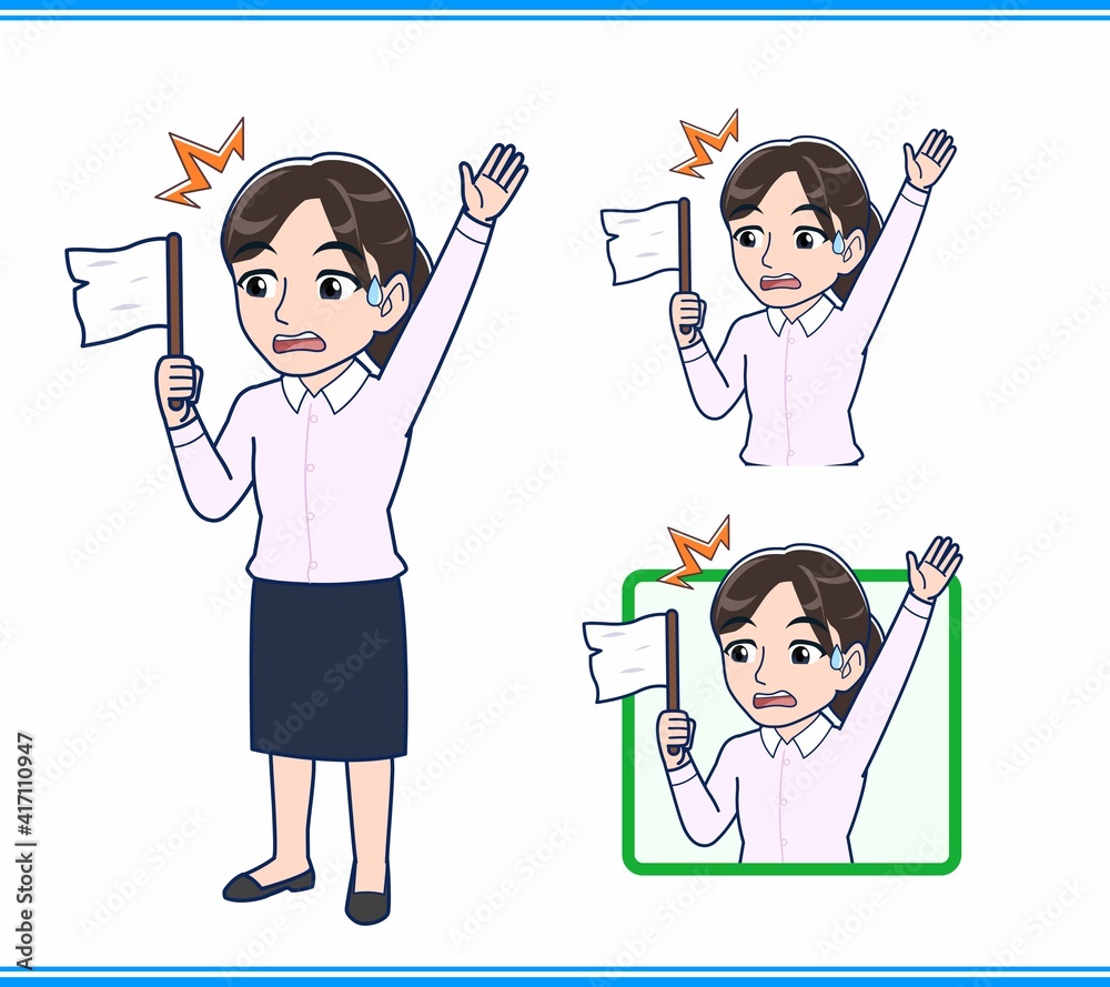 ピンクのYシャツを着た女性