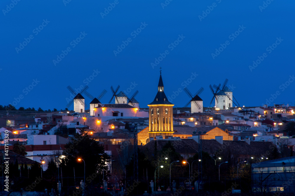 Naklejka premium city castle at night