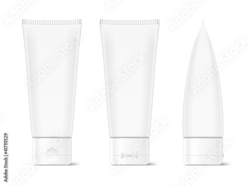 Blank Plastic Cleam Tube For Cosmetics With Cap