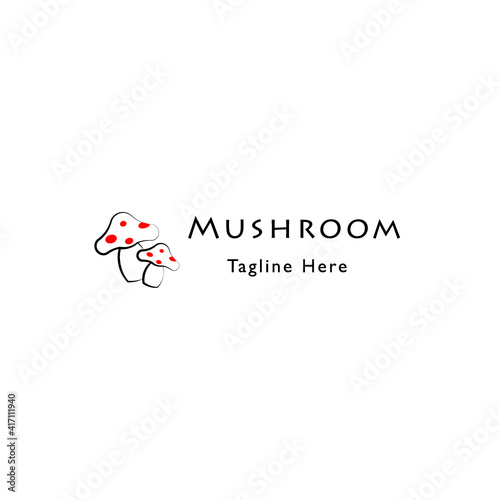 mushroom logo vector