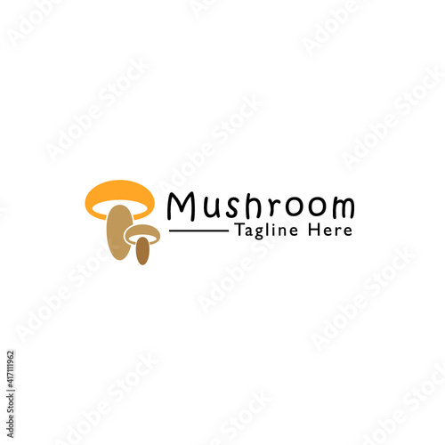 mushroom logo vector