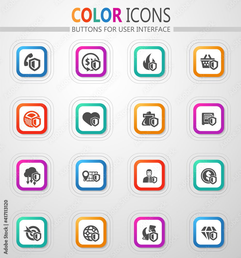 Insurance icons set Insurance icons set
