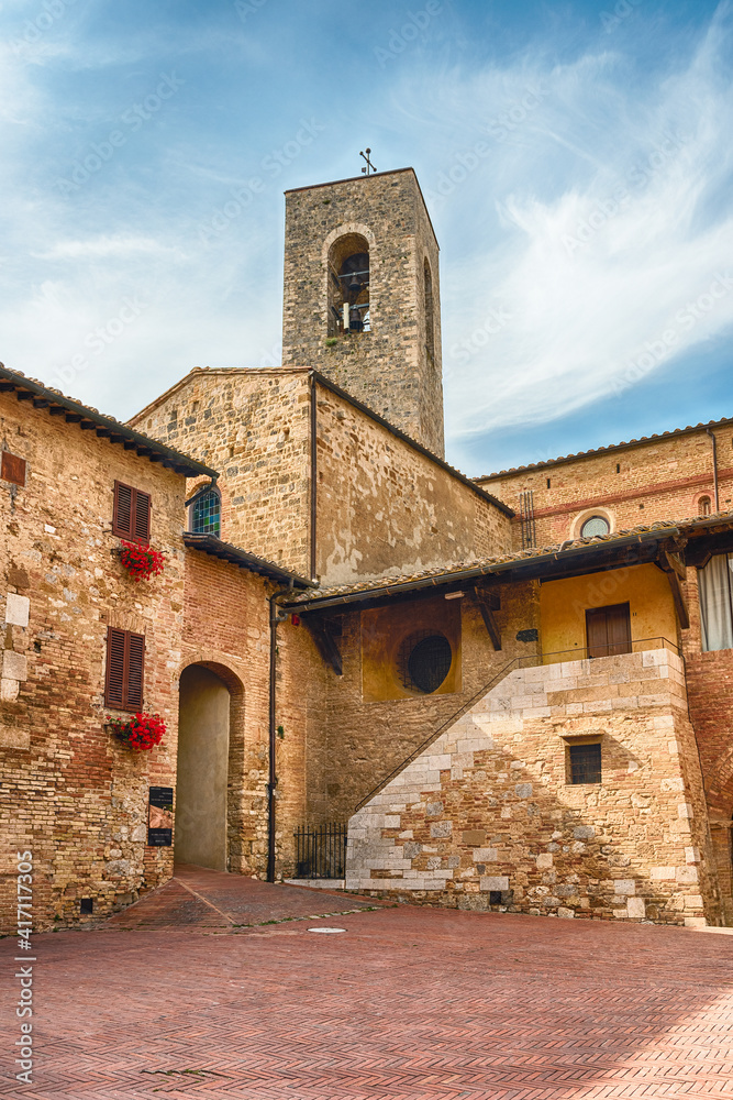 The medieval architecture of San Gimignano, iconic town in Italy