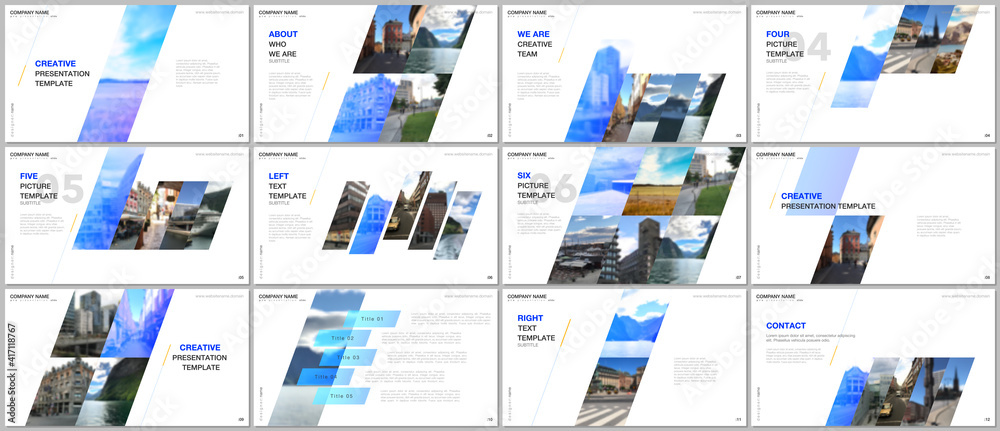 © xenia_design - Minimal presentations design, portfolio vector templates with colorful gradient geometric background. Multipurpose template for presentation slide, flyer leaflet, brochure cover, report, advertising.