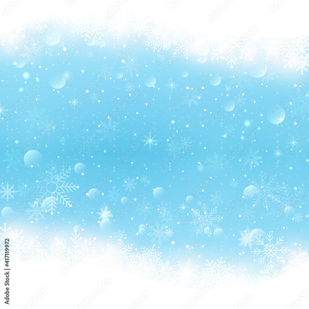 Blue winter background with snowflakes Blue winter background with snowflakes