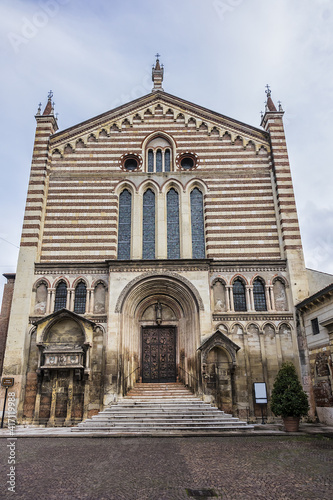 Built in the Romanesque and gothic style Church of the San Fermo Maggiore (Saints Fermo and Rustico, XV century). Verona, Veneto region, Italy.