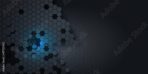 hexagonal abstract technology background. Vector Illustration