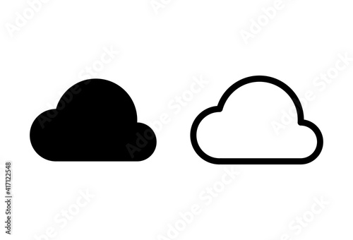 Cloud icon set. cloud vector icon