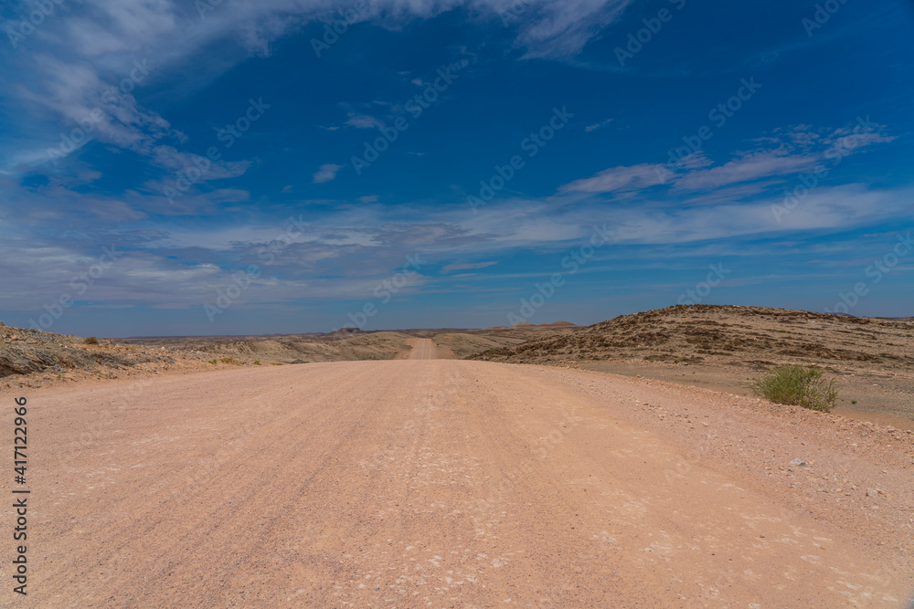 Road at Namib-Naukluft National Park , s a national park of Namibia