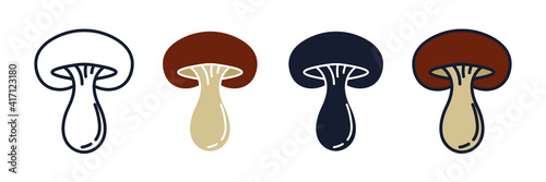 mushroom icon. mushroom vegetable symbol template for graphic and web design collection logo vector illustration