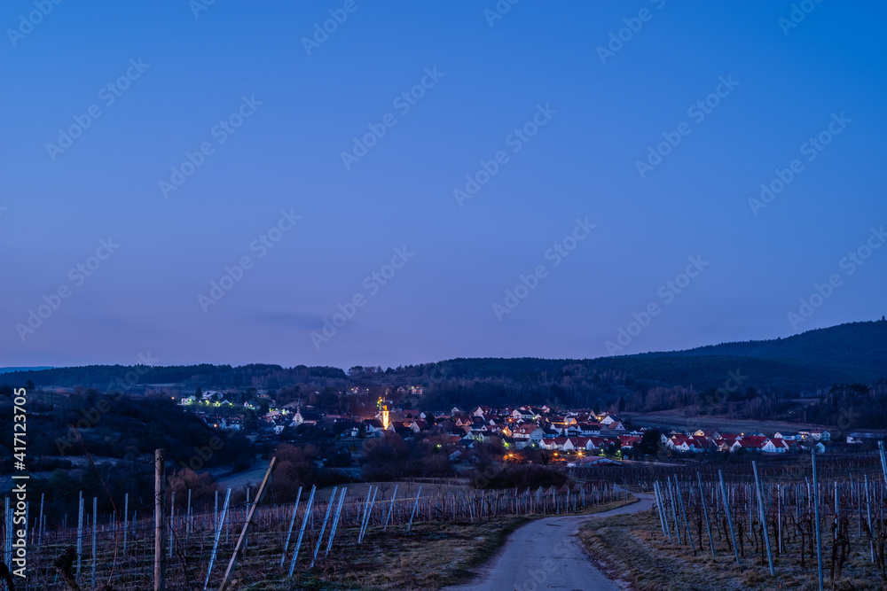 village in first morning light