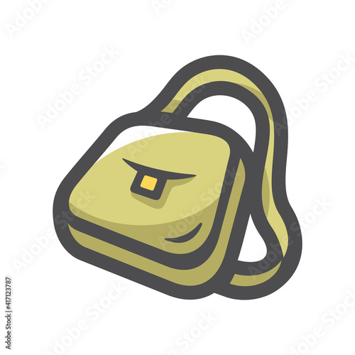 Hunter Bag Handbag Vector icon Cartoon illustration