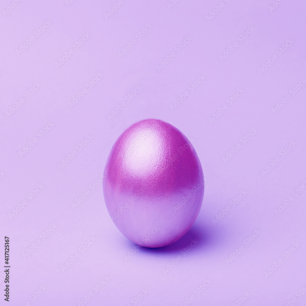 Purple egg on a color background.