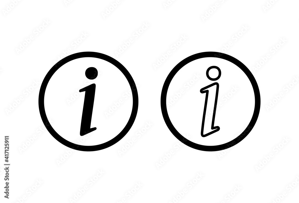 Info sign icon set. about us icon vector. Faq icon Info sign icon set. about us icon vector. Faq icon