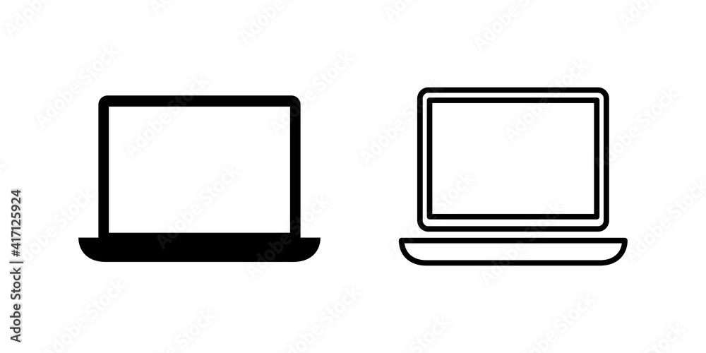 Laptop icon set. computer icon vector Laptop icon set. computer icon vector