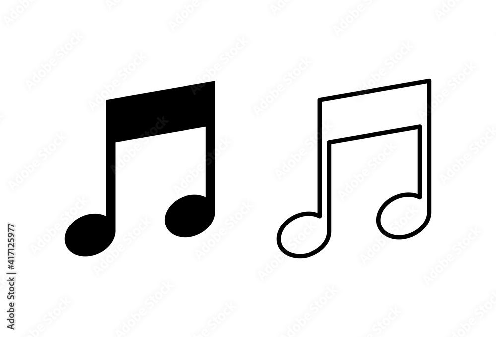 Music icon set. note music icon vector Music icon set. note music icon vector