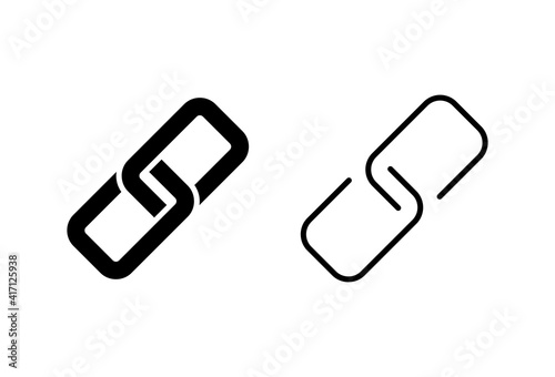Link icon set. Hyperlink chain symbol. © AAVAA