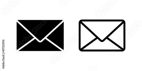 Mail icon set. email icon vector. E-mail icon. Envelope illustration