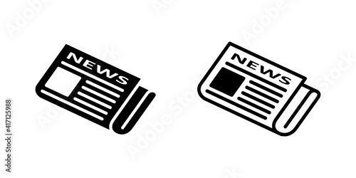 Newspaper icon set. news paper vector sign